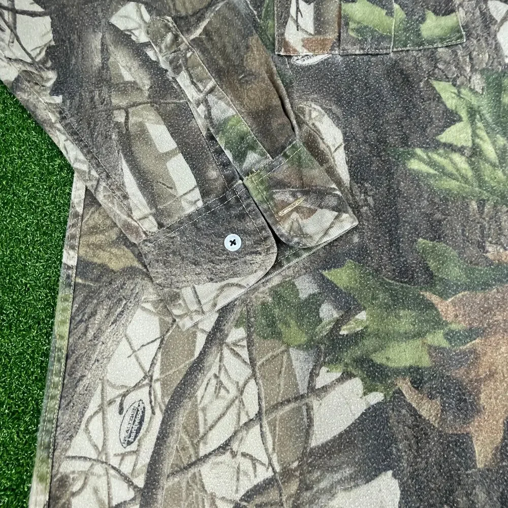 Redhead Bass Pro Shops Camo Real Tree Hardwood Long Sleeve Hunting Shirt Sz LT
